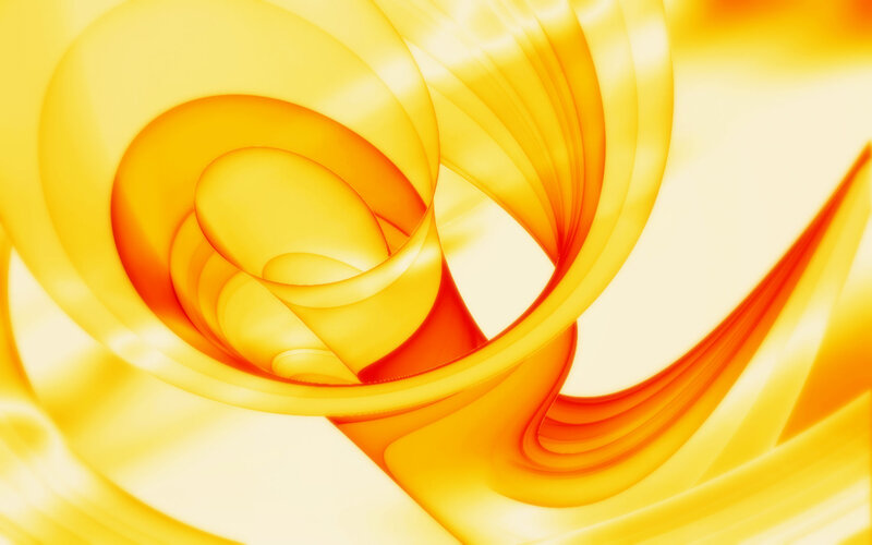 Abstract yellow swirl design