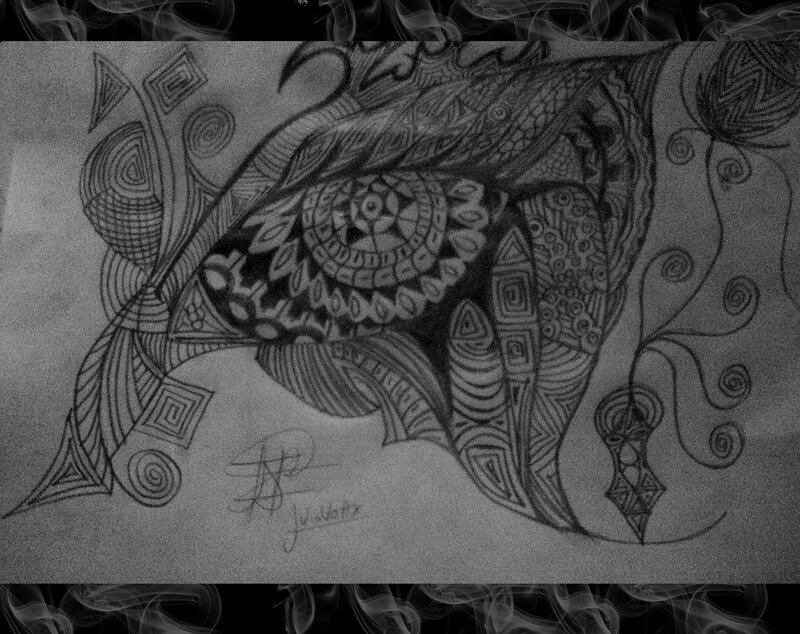 Abstract Zentangle Drawing