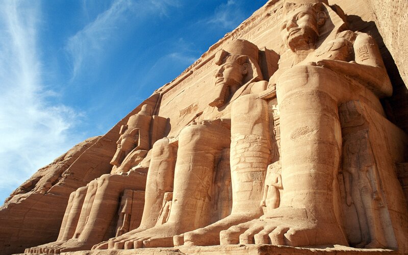 Abu Simbel Temple Statues — Brown