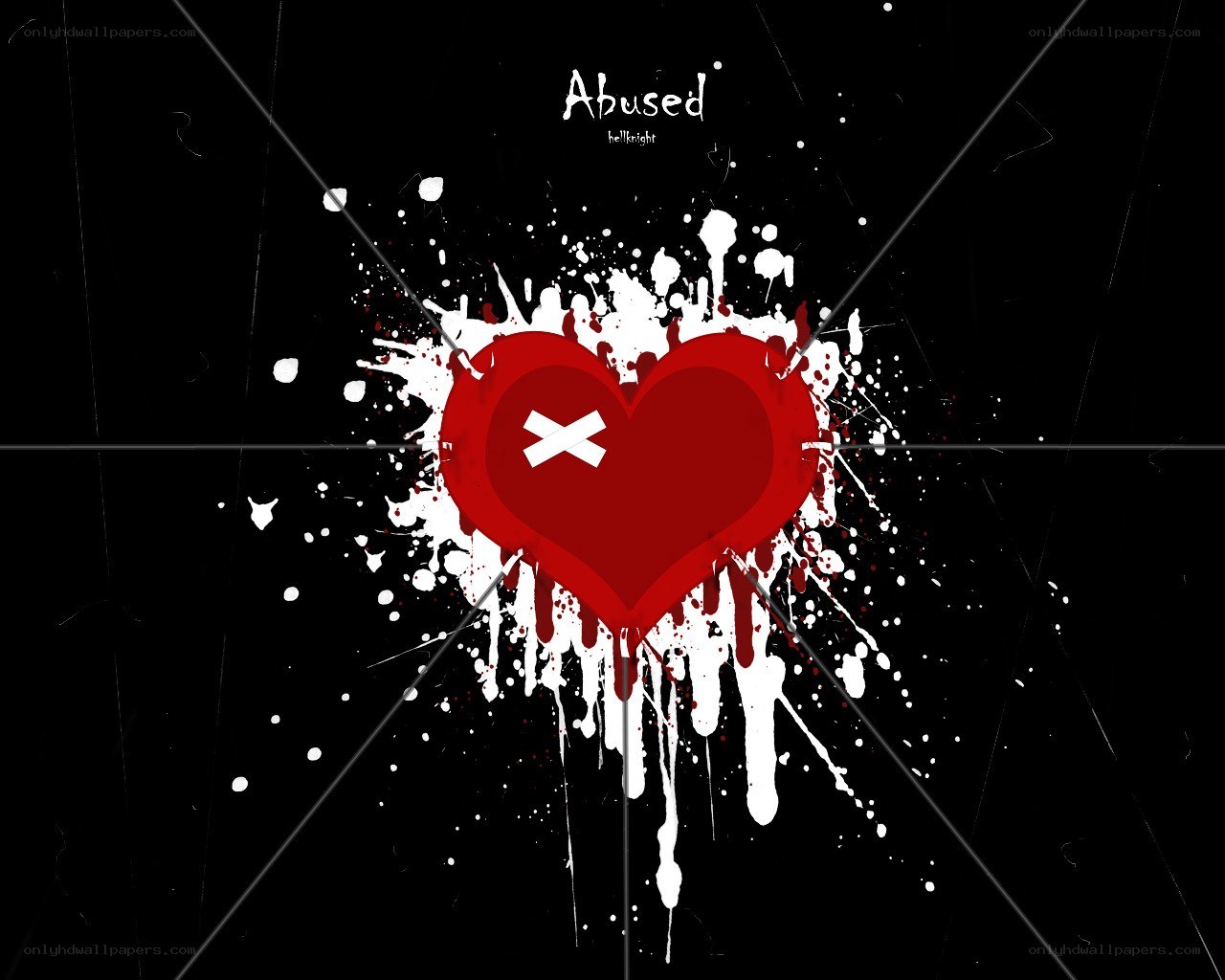 abused heart with bandage