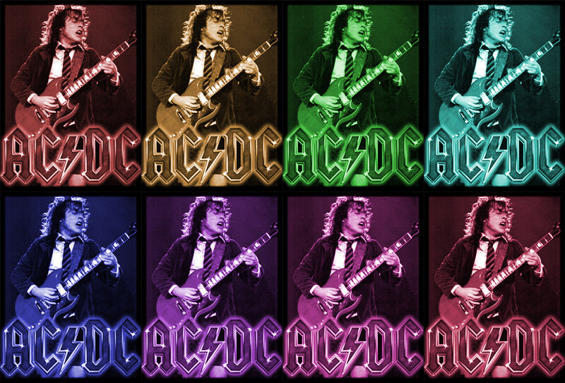 AC/DC band collage