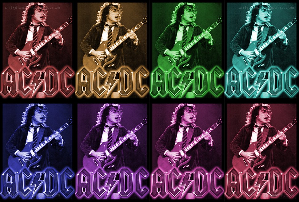 AC/DC band collage