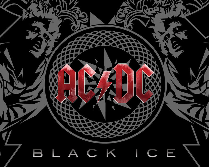 AC/DC Band Logo — Black, Dark