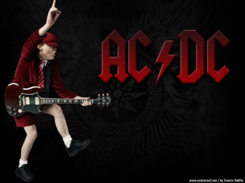AC/DC band member performing
