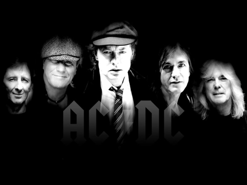 AC/DC Band Members — Black, Dramatic, Photograph