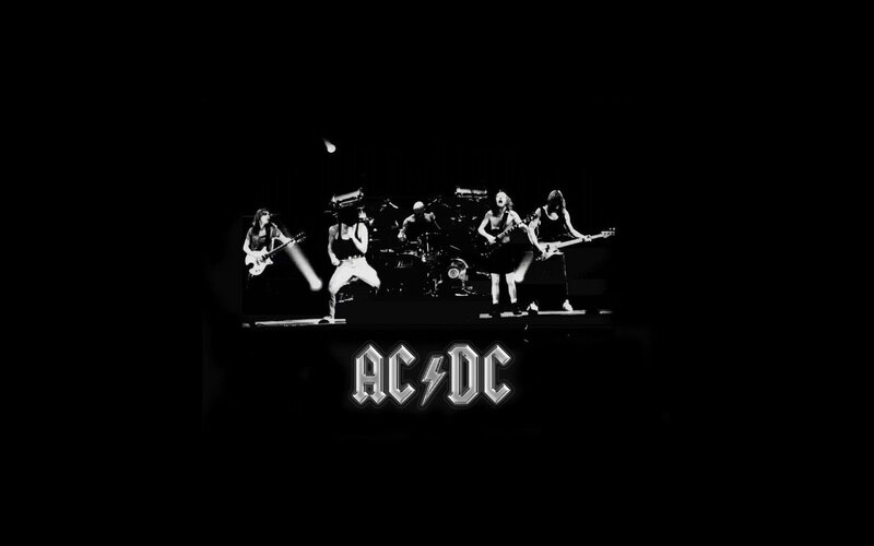 AC/DC Band Performing — Black