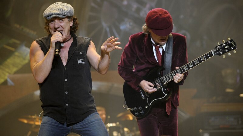 AC/DC band performing live