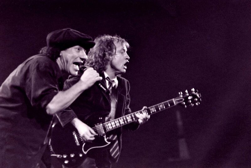 AC/DC band performing live