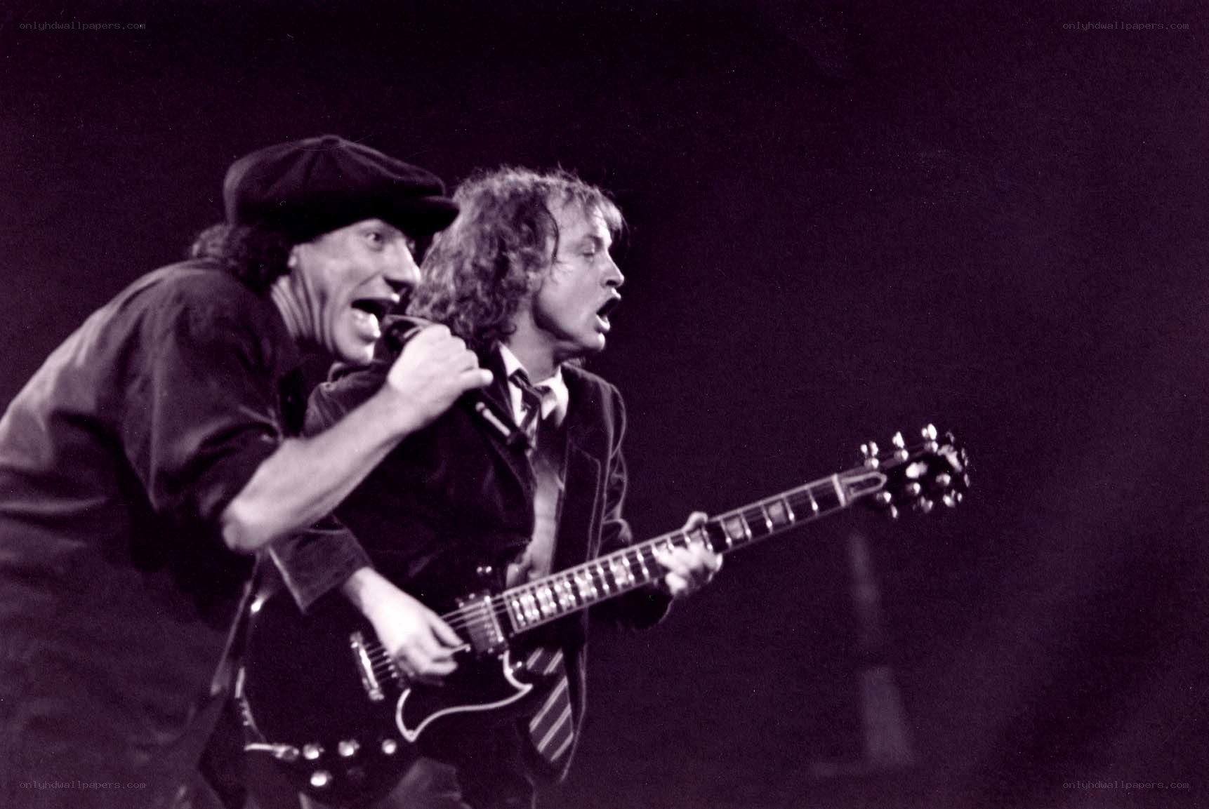 AC/DC band performing live