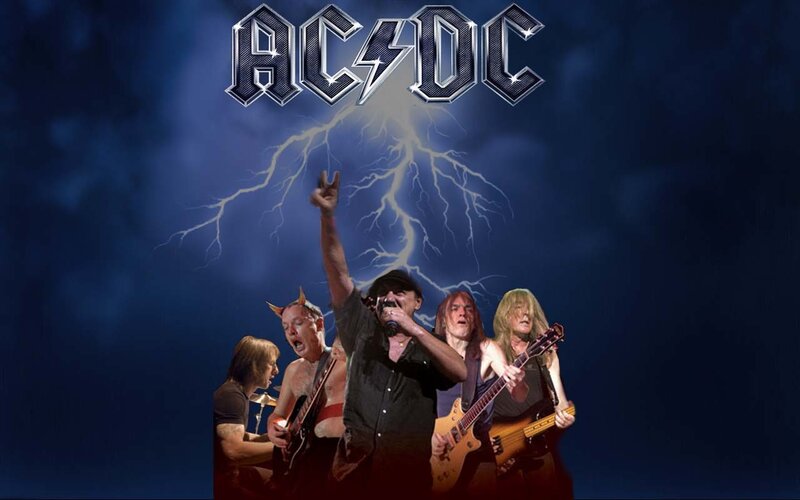 AC/DC Band Performing