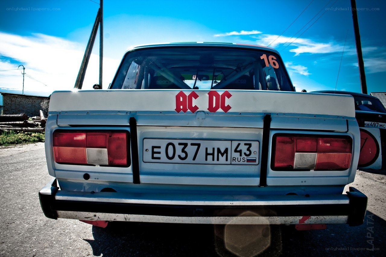 AC/DC car at a race