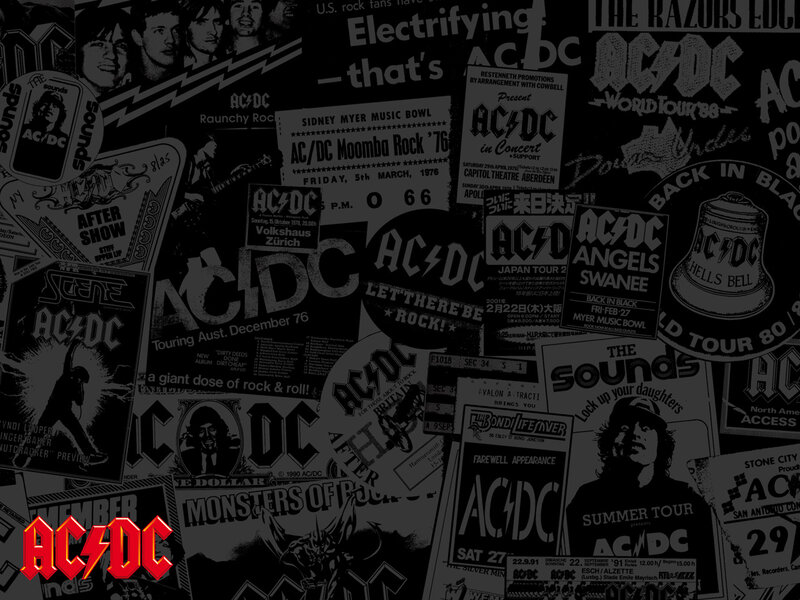 AC/DC Concert Posters — Black