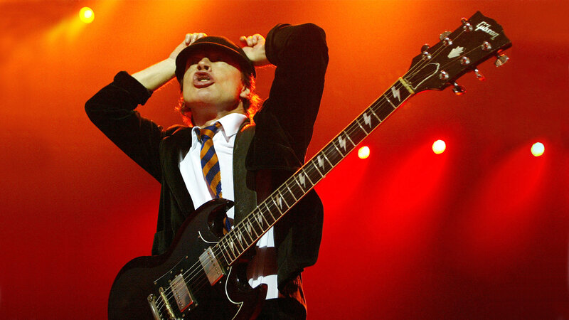 AC/DC guitarist on stage