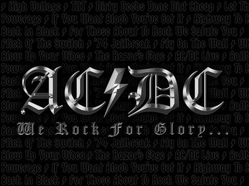 AC/DC Logo and Text — Black