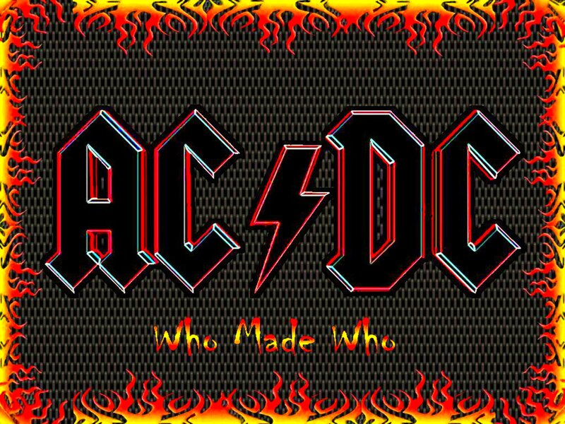 AC/DC Logo — Black, Aggressive