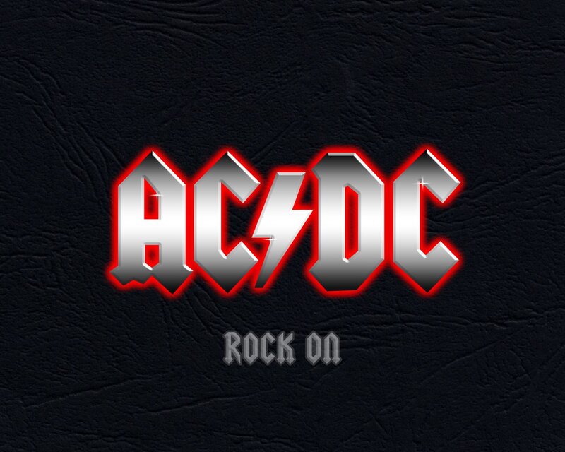 AC/DC Logo — Black, Bold, Digital Art