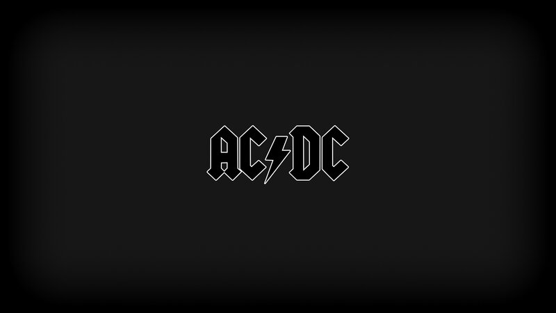 AC/DC Logo — Black, Dark, Minimalist