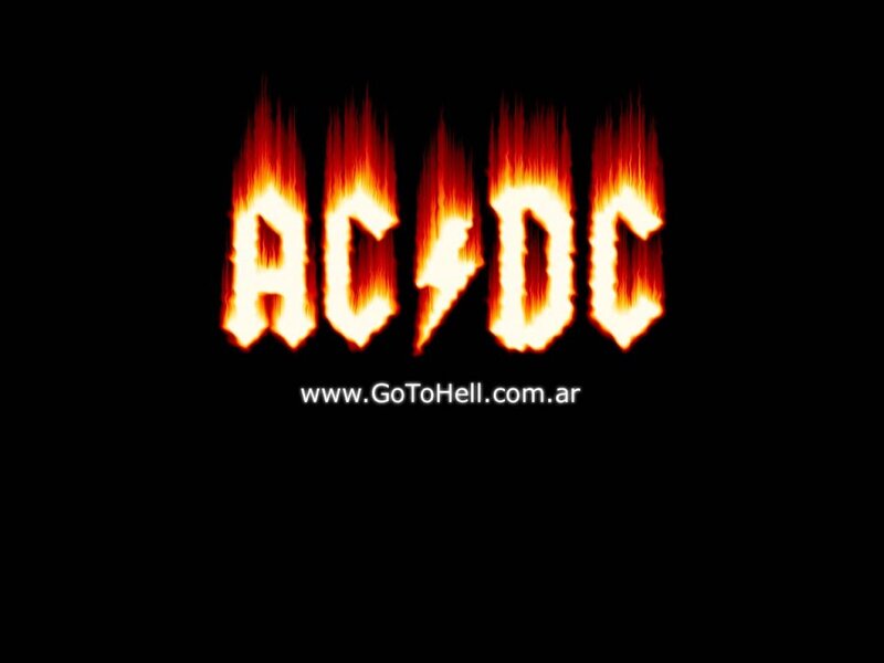 AC/DC Logo in Flames