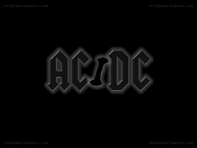 AC/DC logo on black background