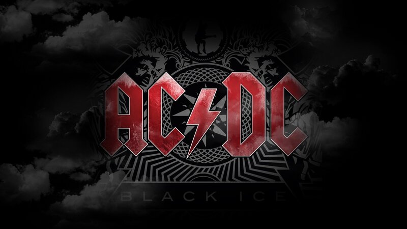 AC/DC Logo on Dark Background