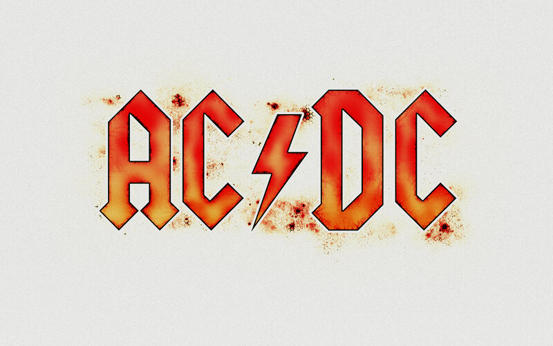 AC/DC Logo — Red, Aggressive