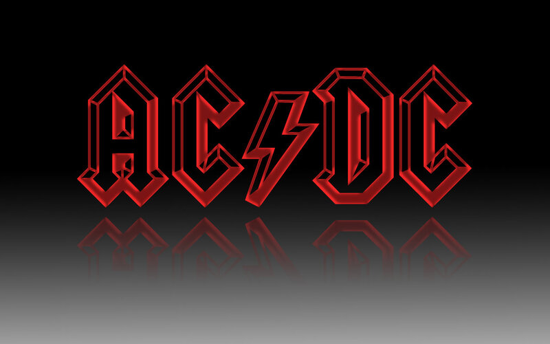 AC/DC Logo — Red, Dramatic