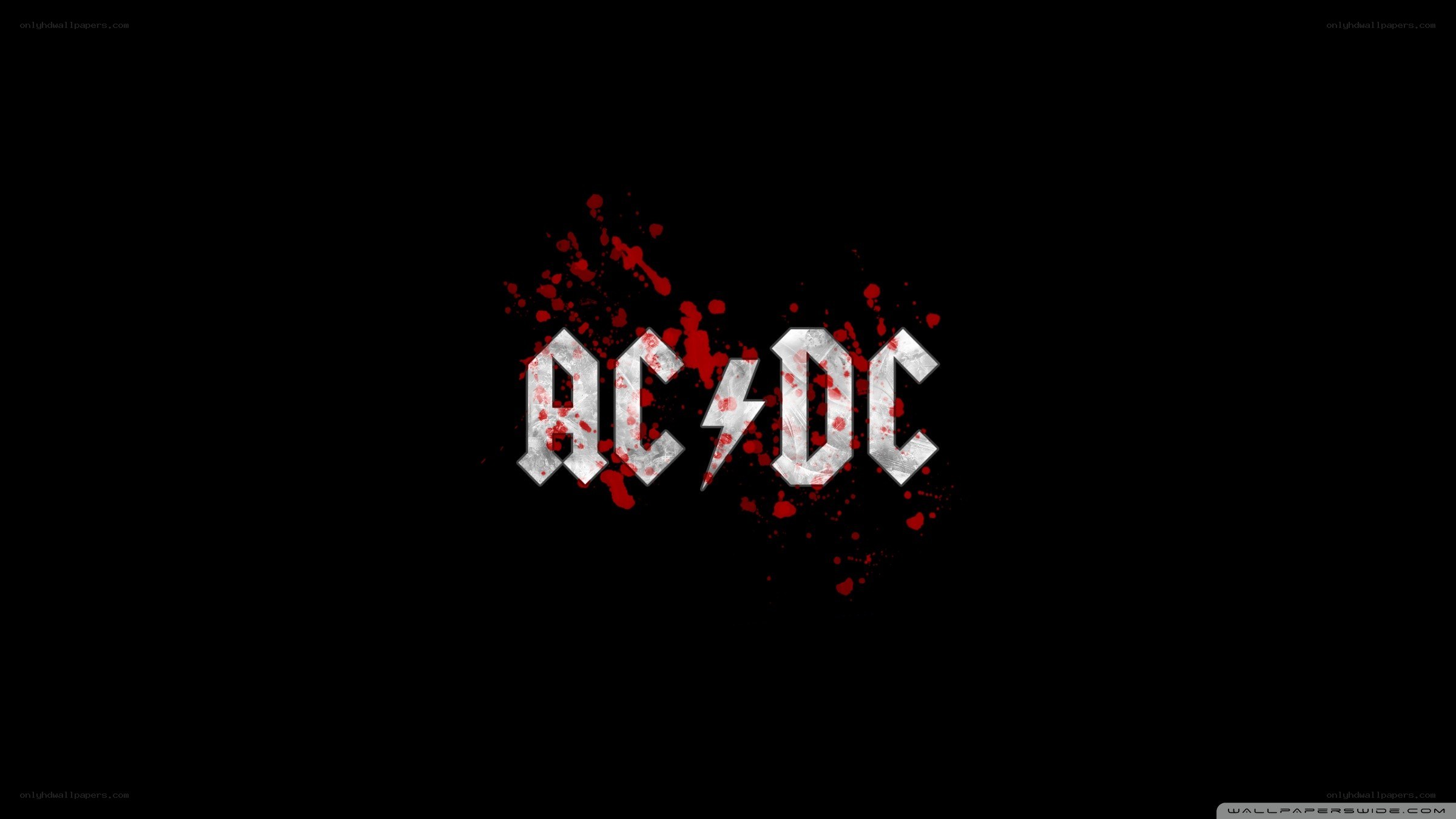 AC/DC logo with blood splatter