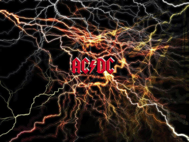 AC/DC logo with lightning