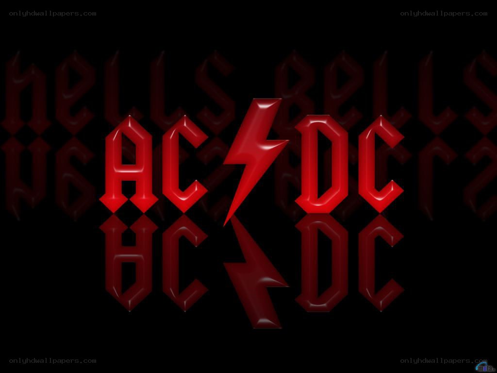 AC/DC logo with lightning bolt