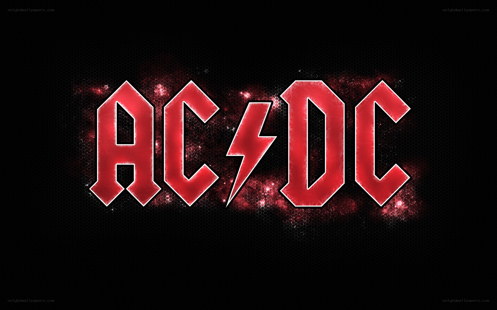 AC/DC logo with lightning bolt