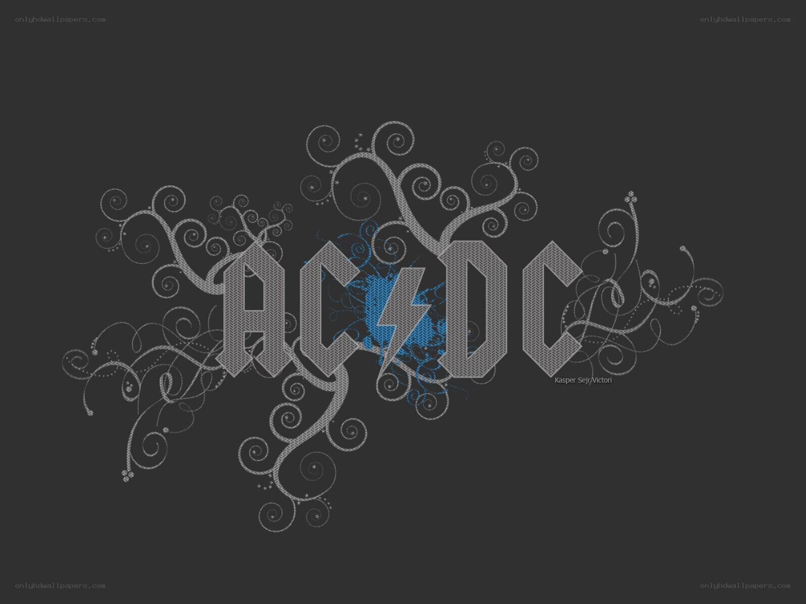 AC/DC logo with ornate design