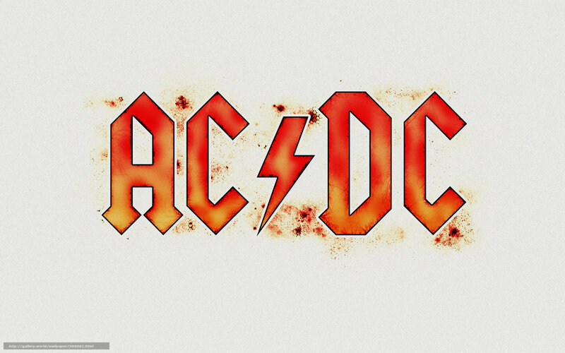 AC/DC logo with rust effect