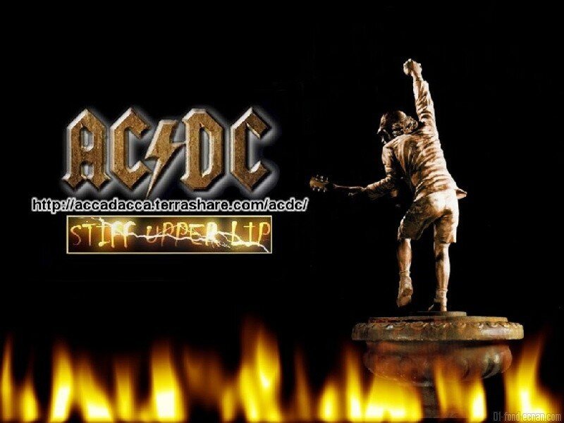 AC/DC Statue on Pedestal
