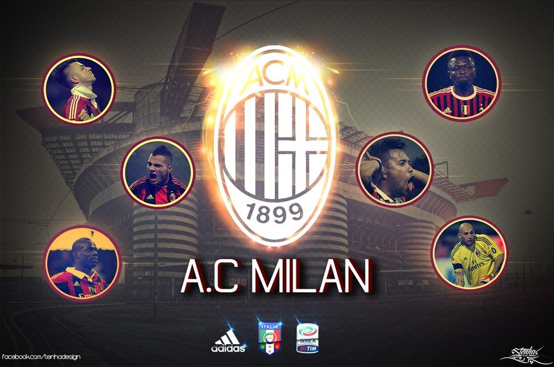 AC Milan football team collage