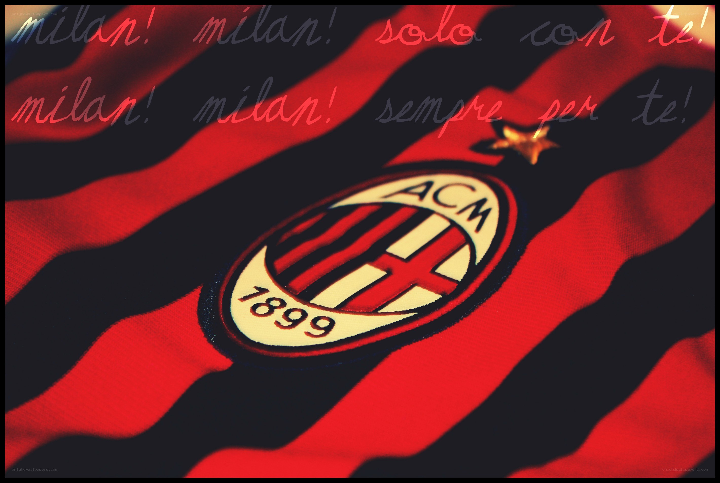 AC Milan jersey with fan text