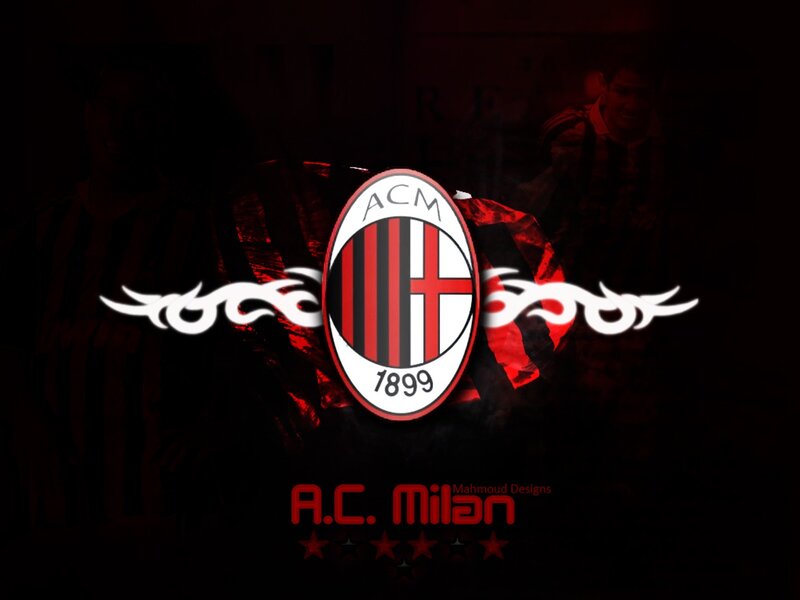 AC Milan Logo — Black, Dramatic, Night