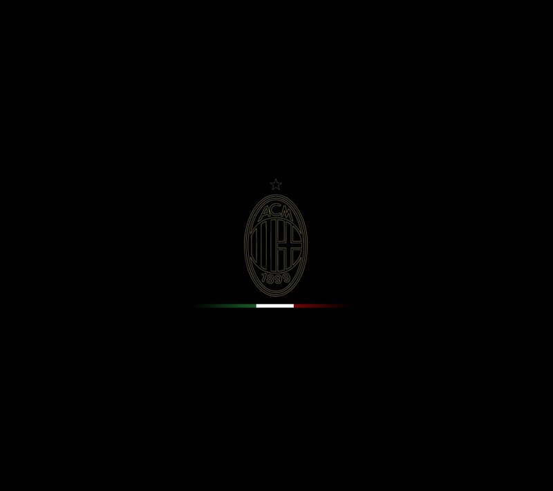AC Milan Logo — Black, Minimalist
