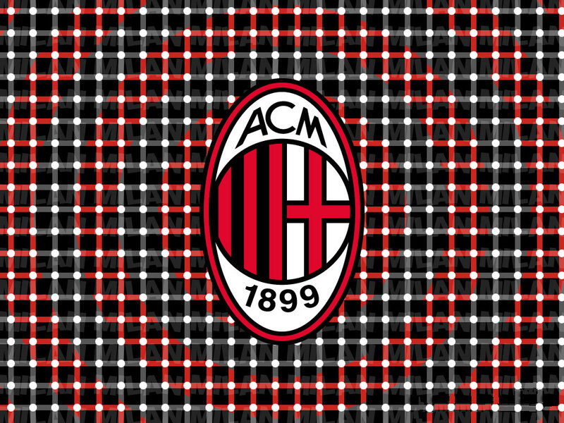 AC Milan logo on checkered background