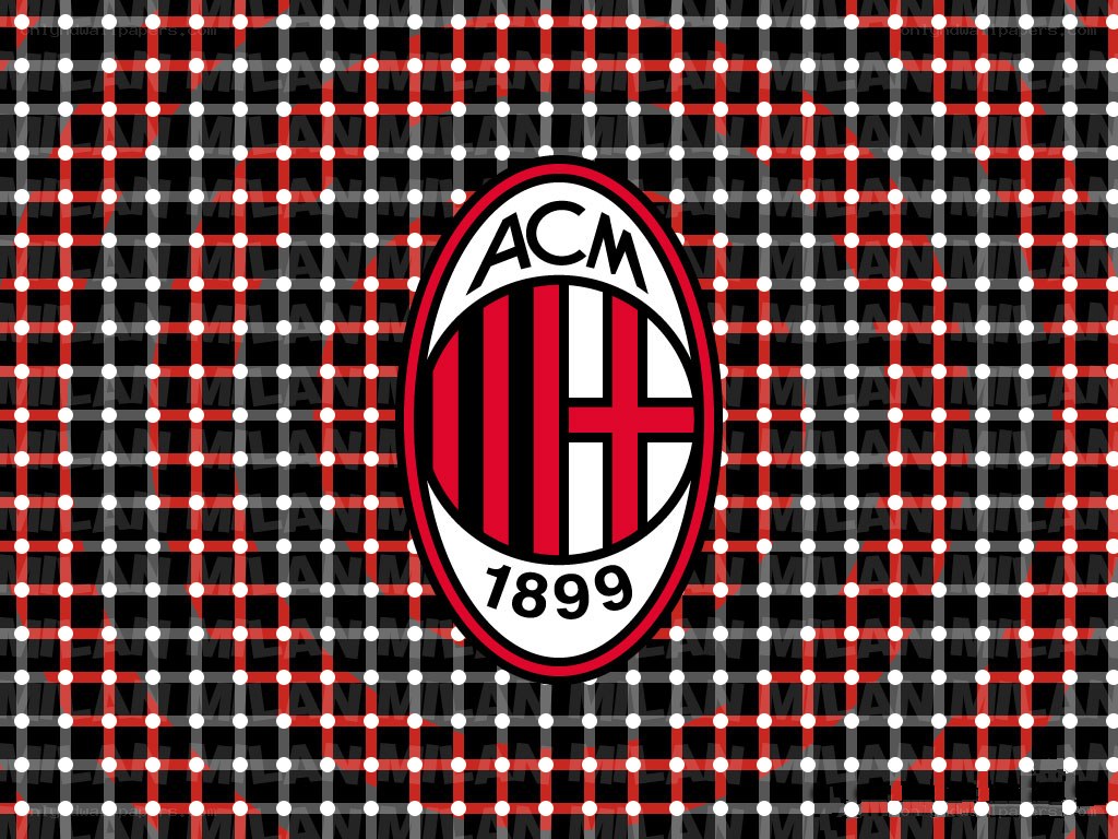 AC Milan logo on checkered background
