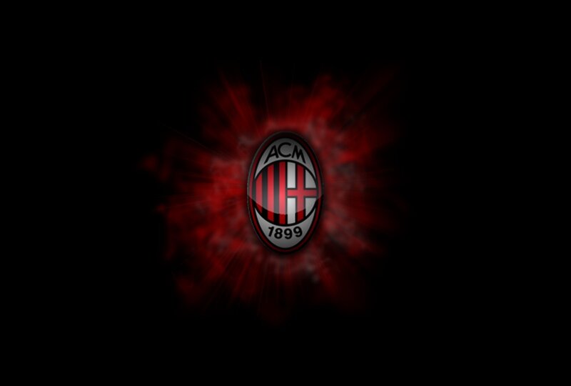 AC Milan logo with red glow