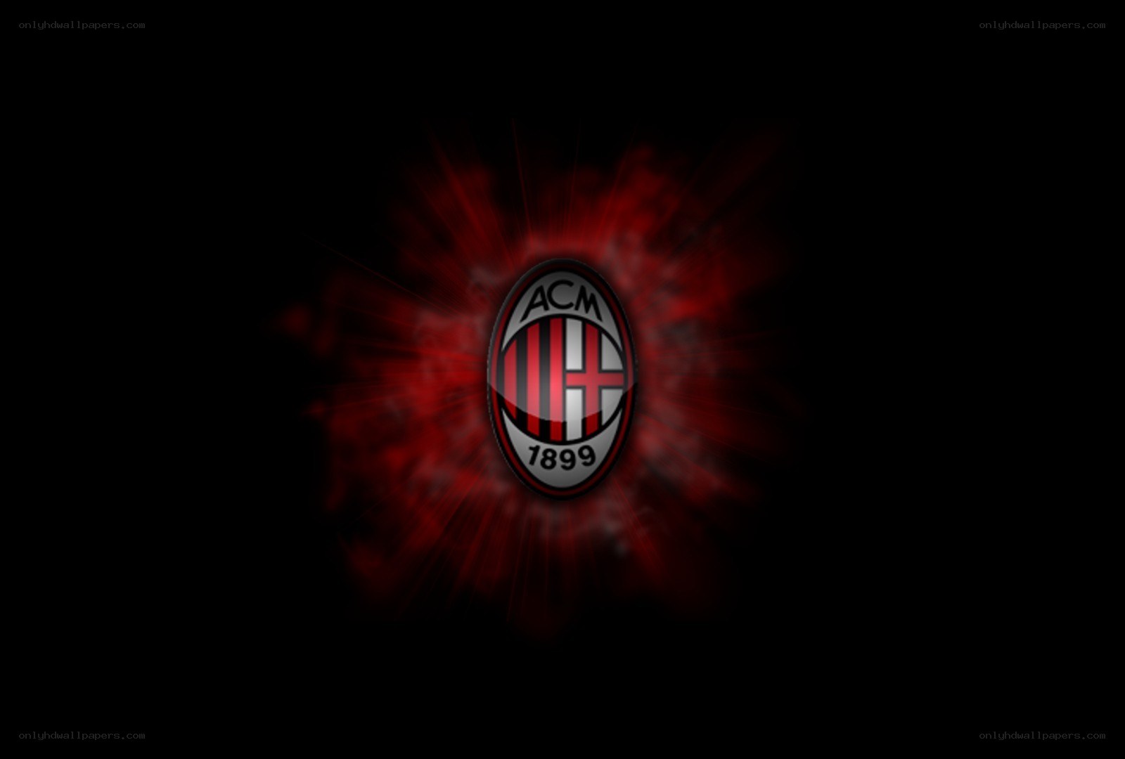 AC Milan logo with red glow