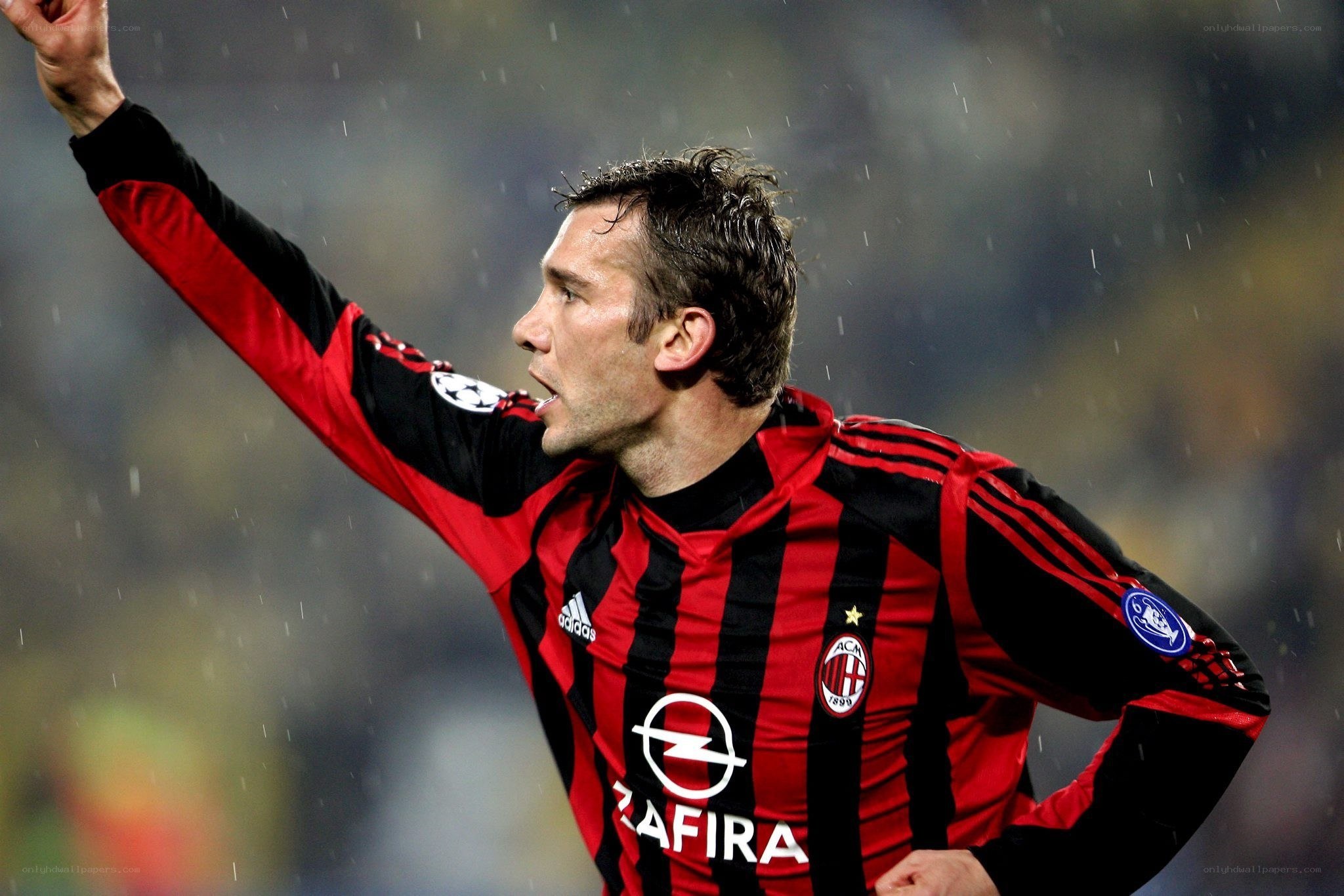 AC Milan player celebrating