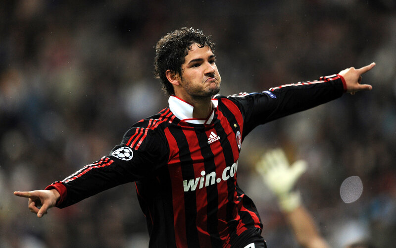 AC Milan player celebrating