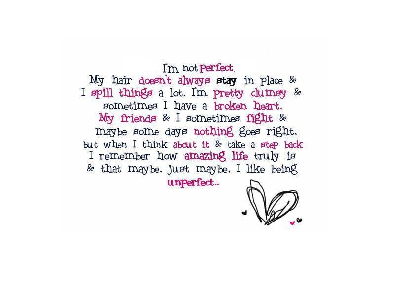 accepting imperfection