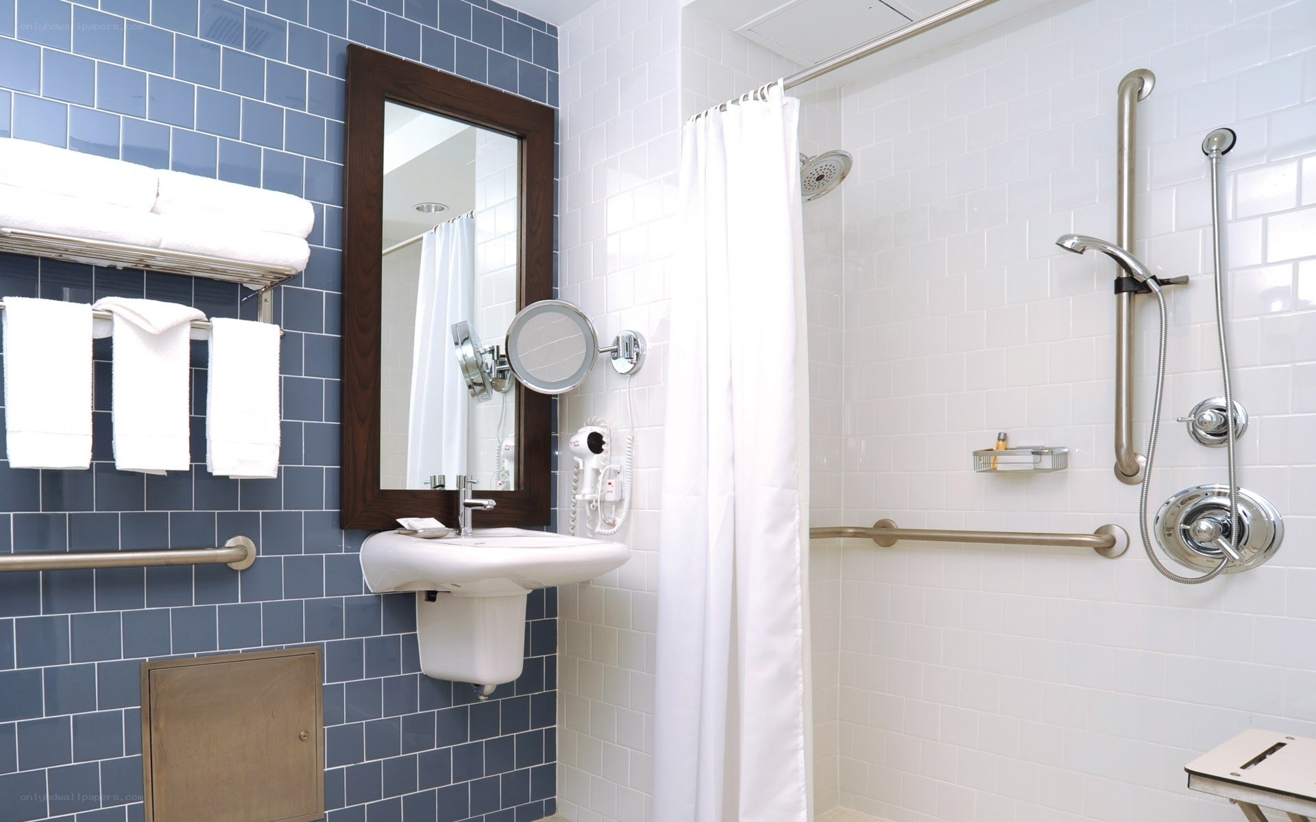 accessible bathroom with shower