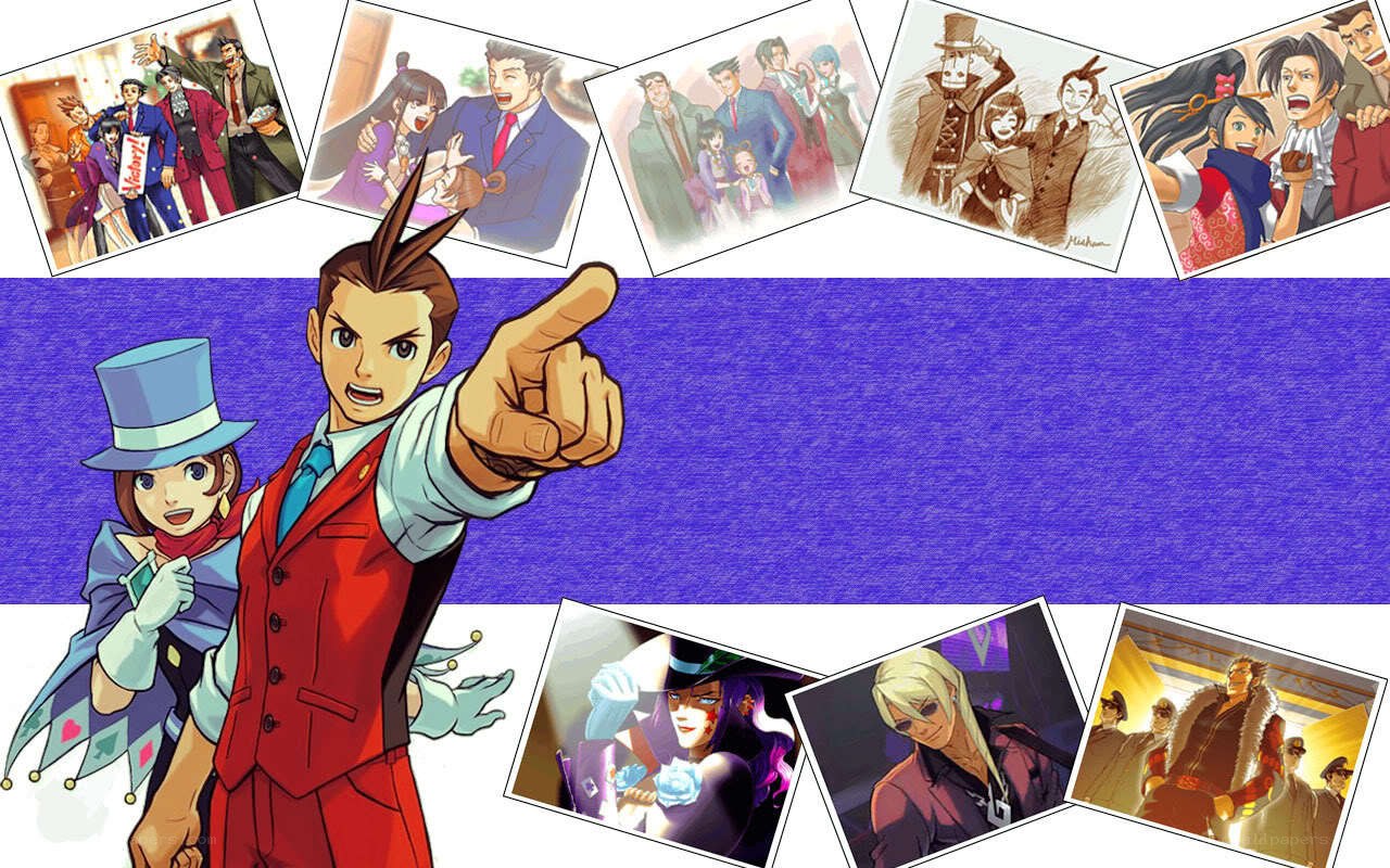 Ace Attorney character collage