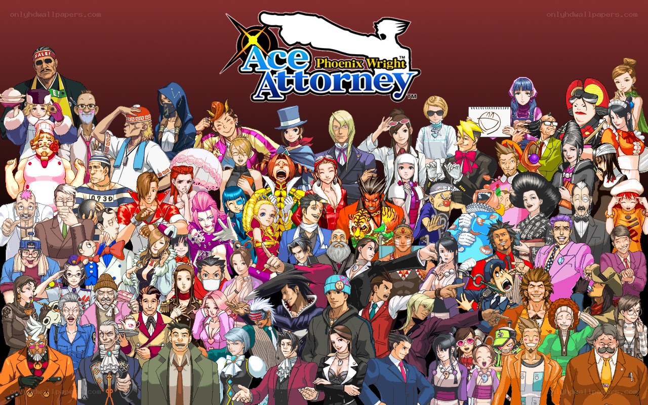 Ace Attorney characters collage