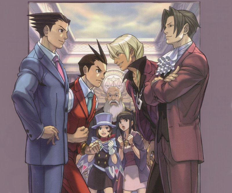 Ace Attorney characters in court
