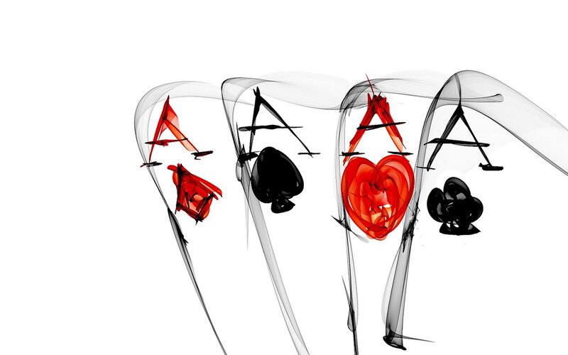 Ace cards abstract art