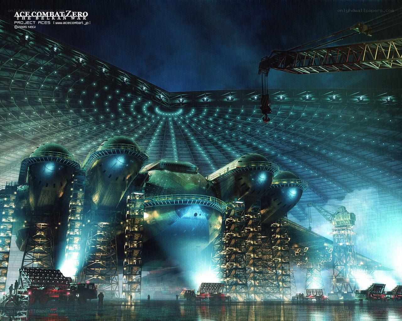 Ace Combat Zero hangar scene